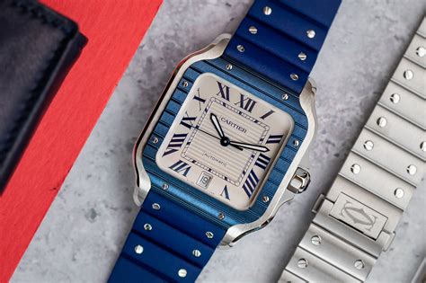 cartier santos cartier|cartier santos blue bezel.